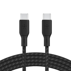 Cable USB-C to USB-C  Belkin , up to 100 Watt with 20V/5A , Charging and data sync , Braided Nylon Black , 2m , BEL-0033 - Albagame