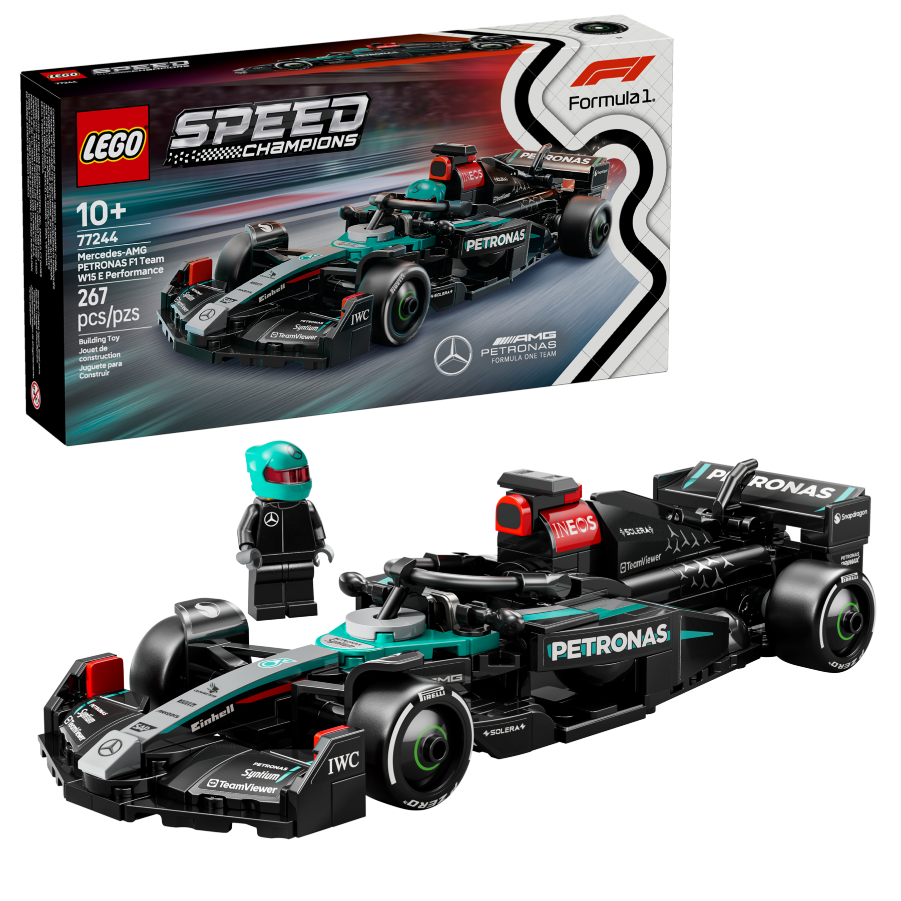 Lego Speed Champions Mercedes-AMG F1 W15 Race Car 77244 - Albagame