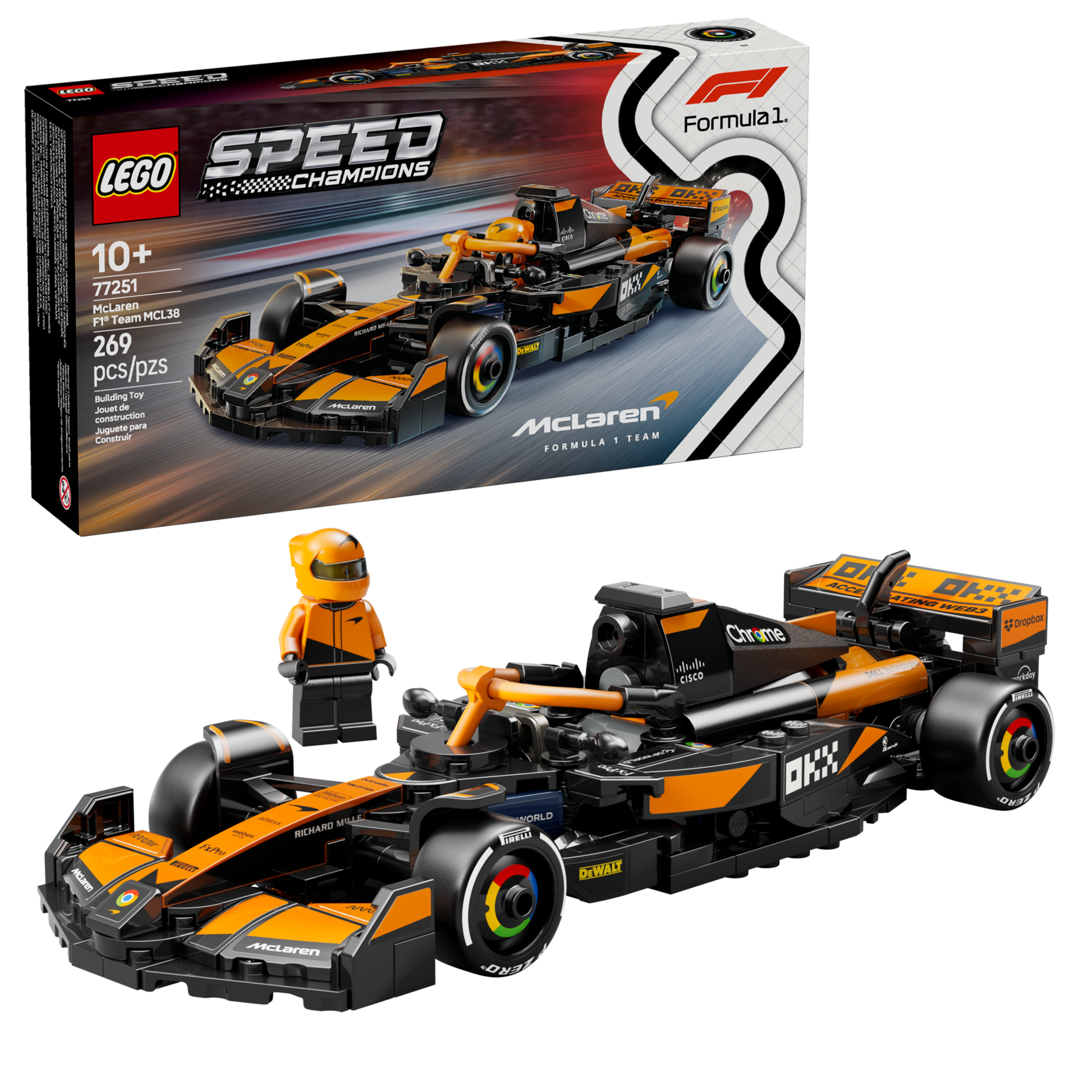 Lego Speed Champions McLaren F1 Team MCL38 Race Car 77251 - Albagame