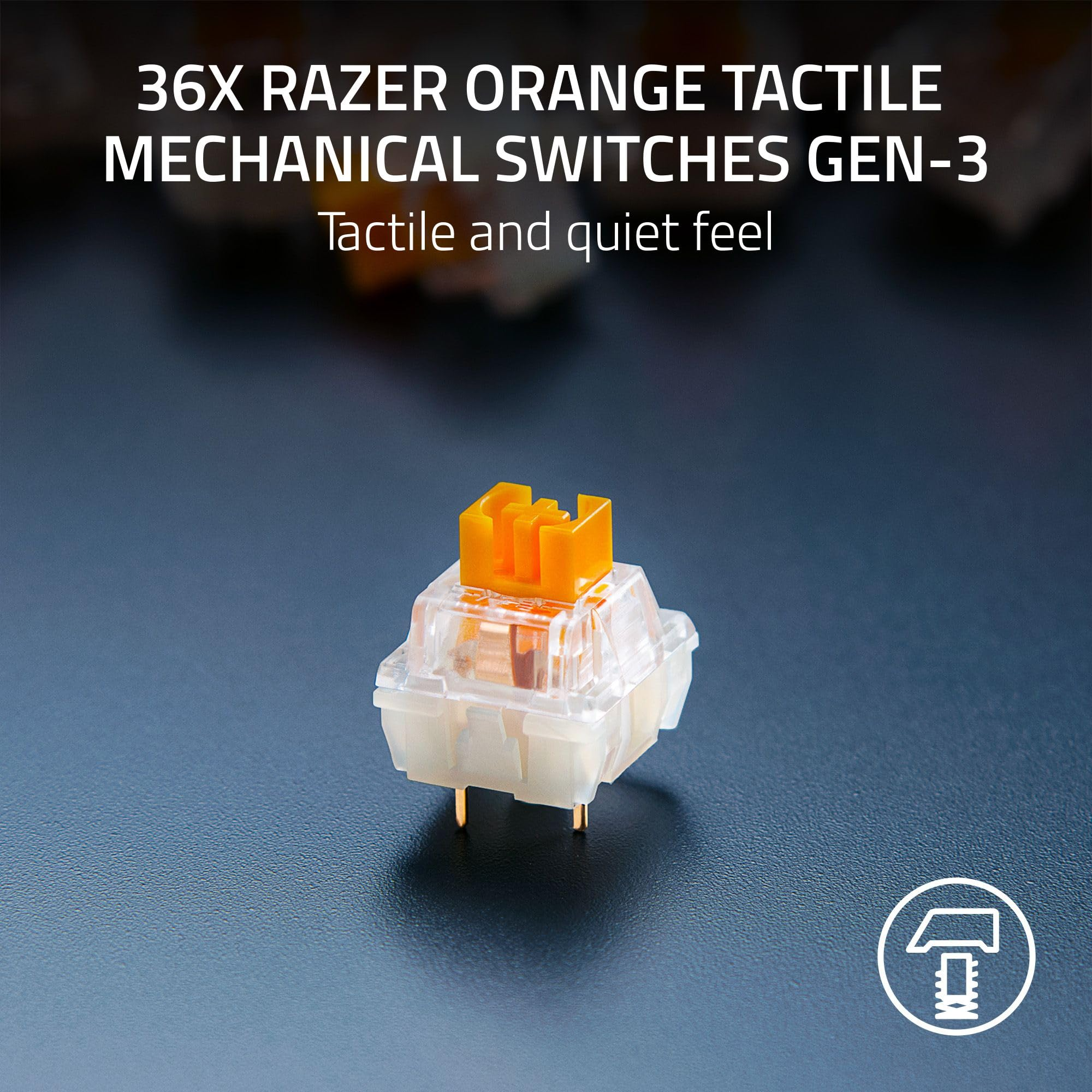 Accessory for Keyboard Razer Mechanical Keyboard Switches Pack , Lubed , 3 PIN , Orange Tactile Switch , RC21-02040300-R3M1 - Albagame
