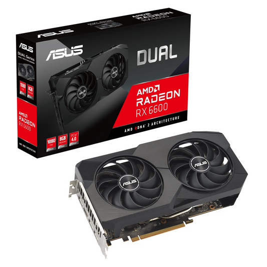 GPU ASUS Dual V2 Radeon RX 6600 8GB GDDR6 - Albagame
