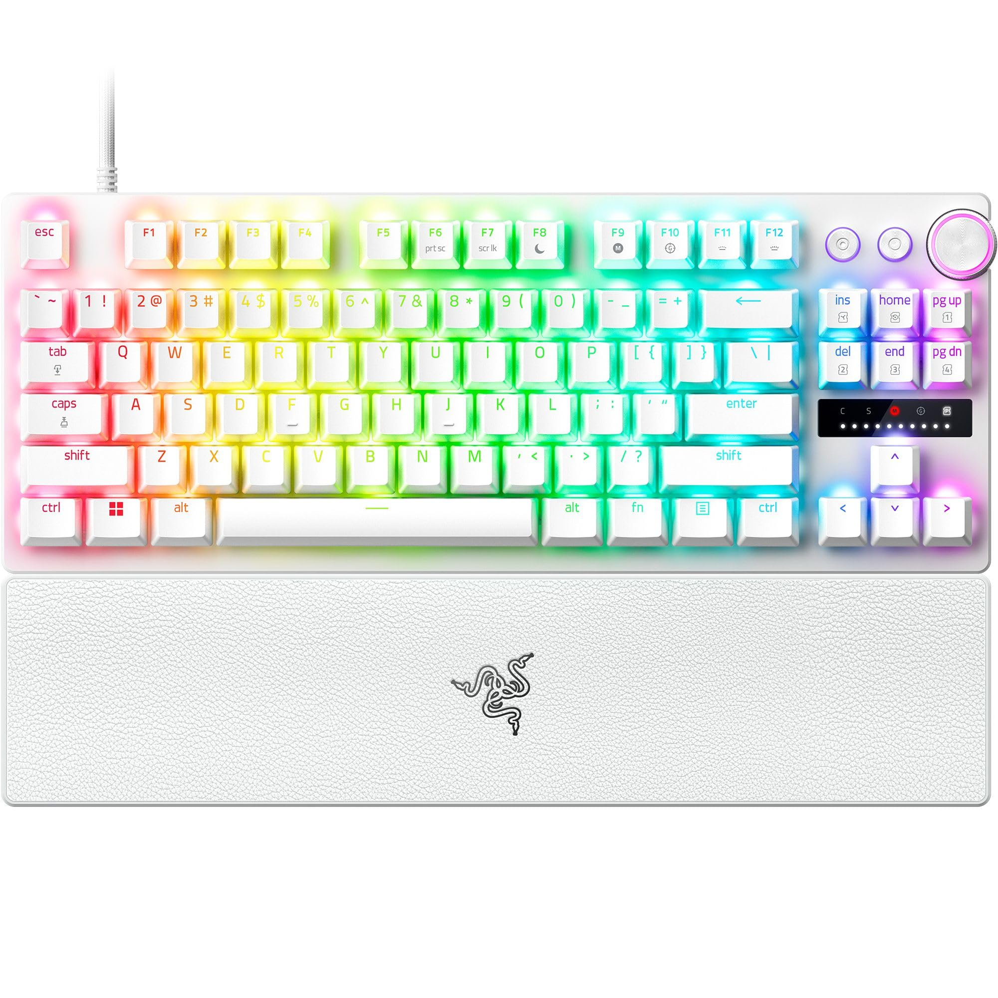 Keyboard Razer HUNTSMAN V3 PRO TKL , Chroma RGB , Analog Optical Switch Gen-2 , Rapid Trigger , US Layout , White , RZ03-04981700-R3M1 - Albagame