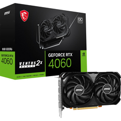 GPU MSI VENTUS 2X BLACK OC GeForce RTX 4060 8GB GDDR6 - Albagame