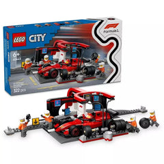 Lego City F1 Pit Stop & Pit Crew with Ferrari Car 60443 - Albagame
