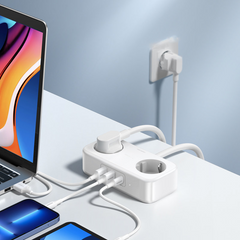 Power Strip Ugreen with 2x Schucko ports + 2x USB-A 5v 3A + 1x USB-C 5v 3A - Albagame