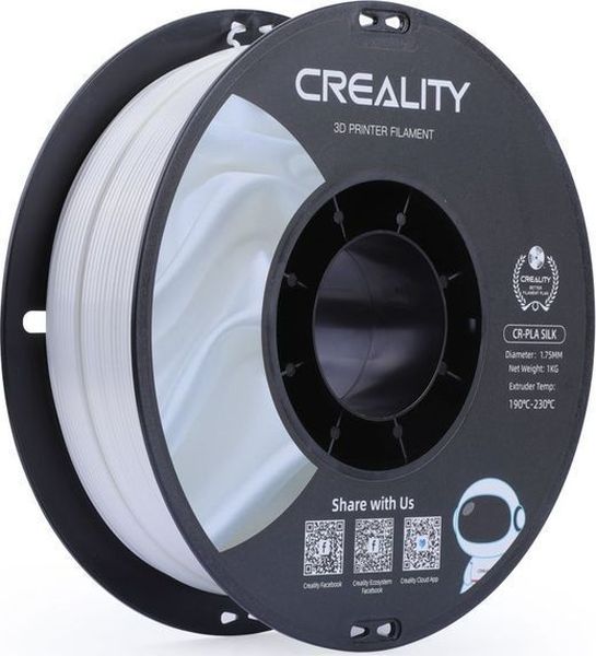 Filament CREALITY CR-PLA Silk White , 3D Printer Filament Glossy , 1 kg Spool , 1.75 mm , 3301120004 - Albagame