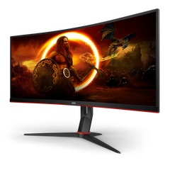 Monitor 34" AOC Gaming Curved  2K WQHD 3440x1440p IPS 144Hz 1ms 119%sRGB 350nits - Albagame