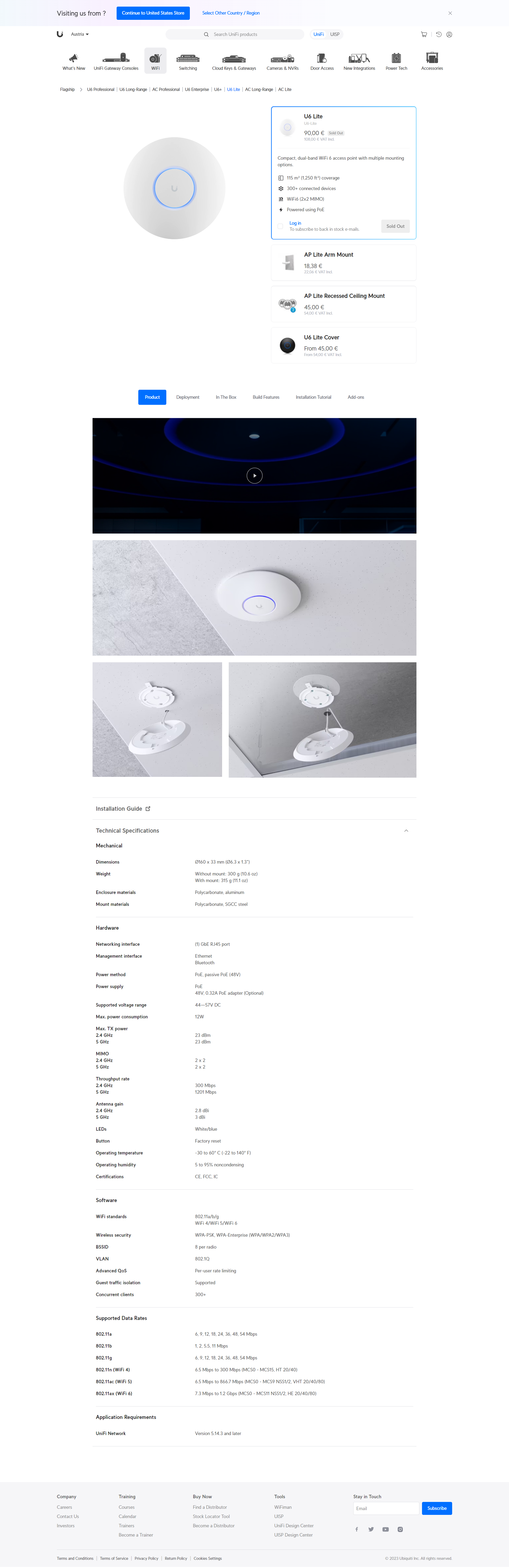 Ubiquiti UniFi AP U6 LITE  Wifi 6 - Albagame