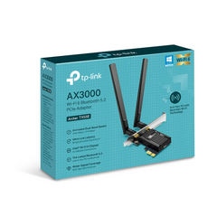 Adapter PCIe TP-Link Archer TX55E AX3000  WiFi 6 / Bluetooth 5.2 , Archer TX55E - Albagame