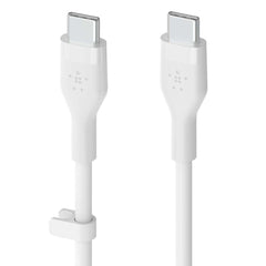 Cable USB-C  Belkin BoostCharge Flex , USB-C to USB-C up to 60W , 2m , White , CAB009BT2MWH - Albagame