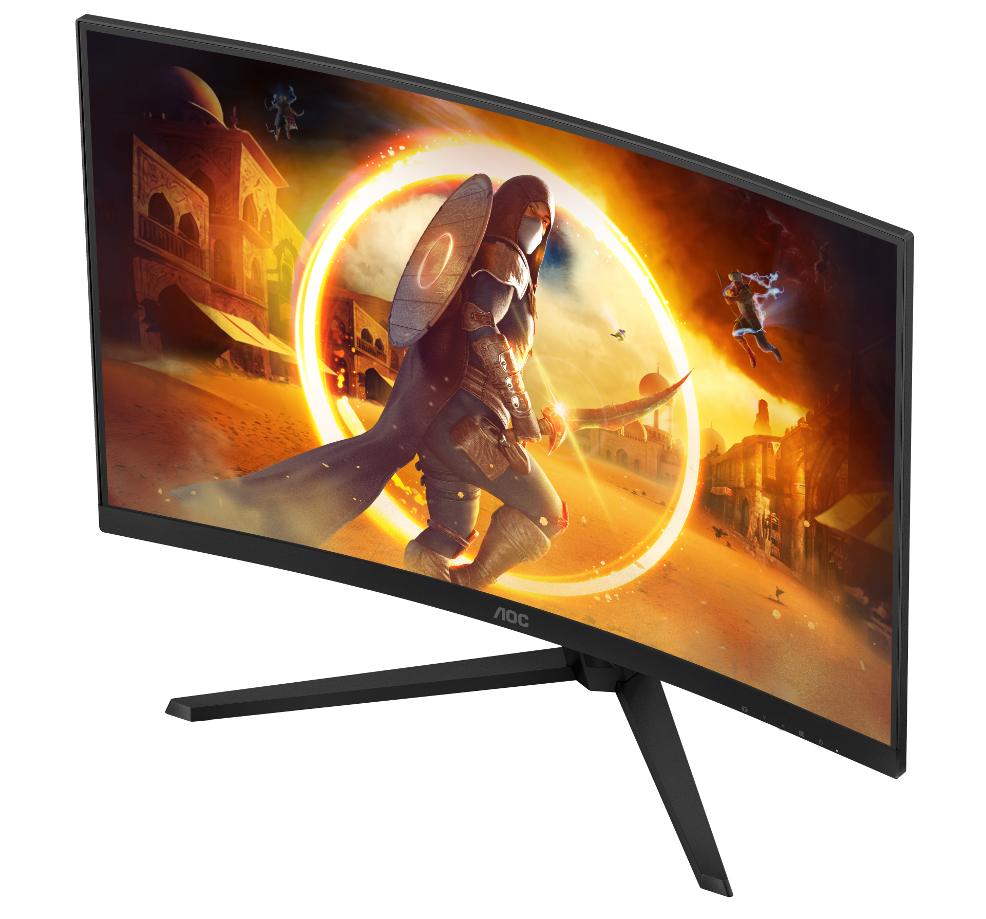 Monitor 31.5" AOC Gaming Curved 1500R  QHD 2560x1440p Fast VA 180Hz 0.5ms 300nits , 2xHDMI 1xDisplayPort , HAS , VESA , Adaptive Sync , Black/Red , CQ32G4VE , 1Y - Albagame