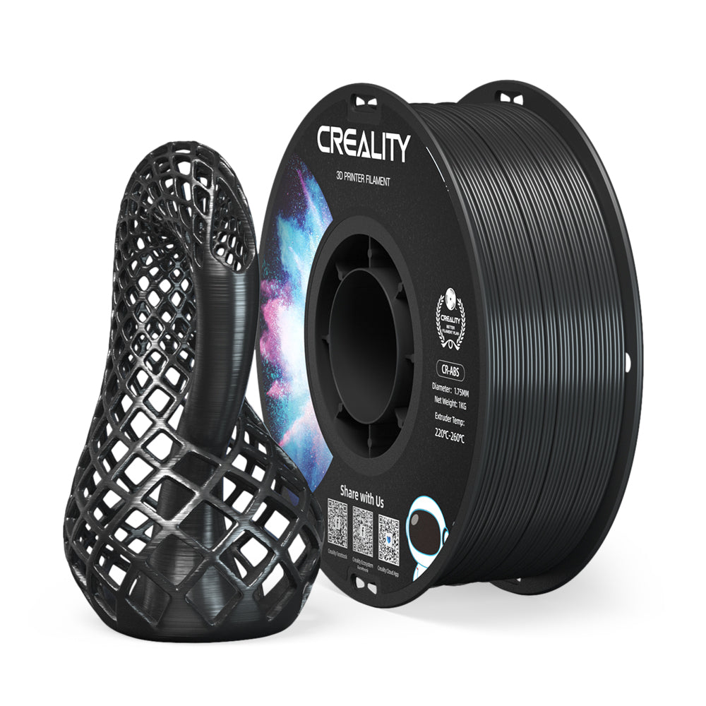 Filament Creality CR-ABS Black for 3D Printer , Large Object Stability , Tensile Str. 43MPA , 1 kg Spool 1.7 , 3301020035 - Albagame