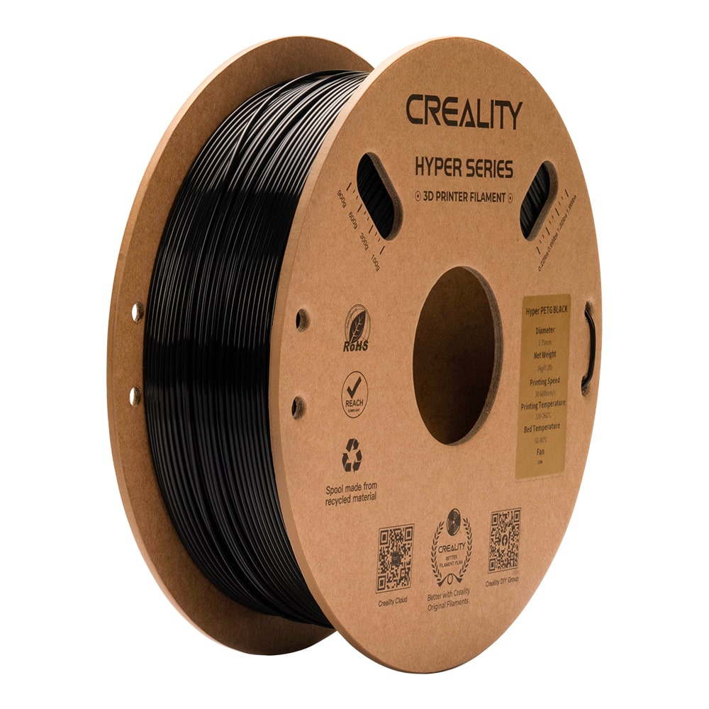 Filament Creality Hyper-PETG Black for 3D Printer , fast print , chemical sunlight resist , 1kg 1.75 , 3301030043 - Albagame