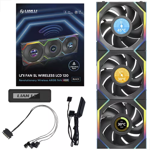 Fan Lian LI UniFan SL Wireless LCD ARGB  Black - Albagame