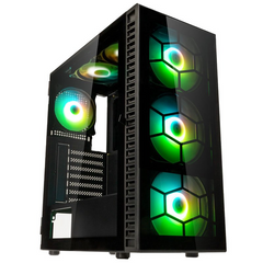 Case Kolink Observatory HF PLUS Glass ARGB , ATX , 6 Total ARGB Fans (5x140mm + 1x120mm) , Black , PGW-CH-KOL-129