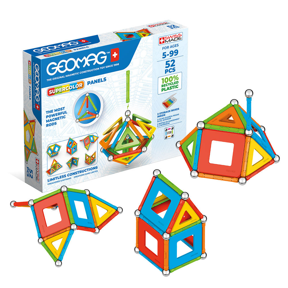 Supercolor Panels Geomag Magnetic Rods 52pcs - Albagame