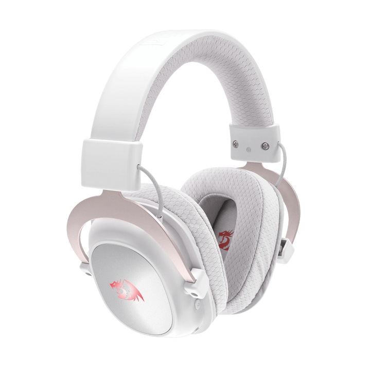 Headset Redragon Zeus H510 PRO Wireless , Gaming headset with 7.1 surround sound , Noise canceling microphone , up to 3 hours on battery , Wireless/Bluetooth/Wired , White