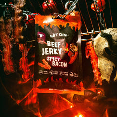 Dried Meat Hot Chip Jerky Chilli & Bacon 25Gr - Albagame