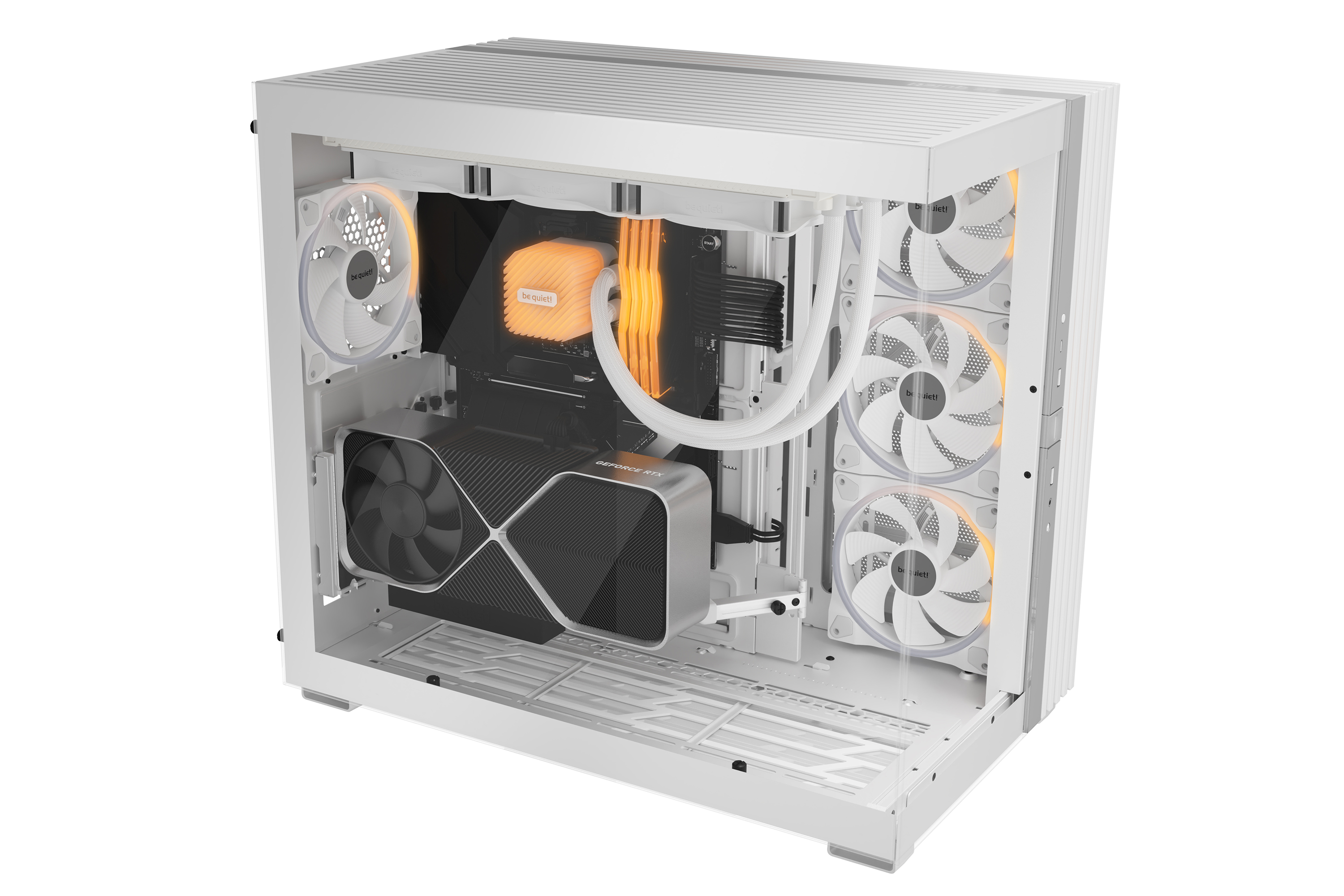 Case be quiet! Light Base 900 DX ARGB , ATX , supported up to 420mm Radiator , White , BGW70