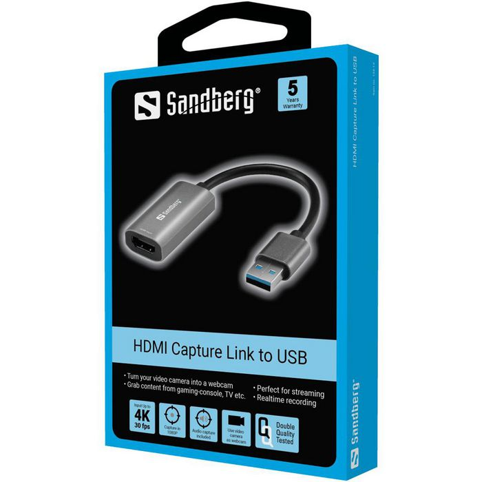 Adapter Sandberg HDMI to USB-A , Capture Link 4K UHD - Albagame