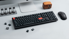 Keyboard Keychron K10 Pro K10P-H1 , QMK/VIA Wireless/Bluetooth Mechanical Keyboard , Red Switch (Hot-Swappable) , 100% , US Layout , Black , K10P-H1 - Albagame