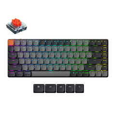 Keyboard Keychron K3 V3 , 75% , QMK/VIA Online Customization , Wireless + Bluetooth , Mechanical Keyboard with Red Switch and RGB Backlight , US Layout , K3X-B1