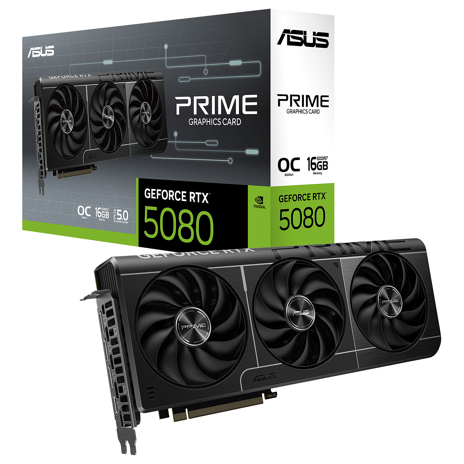 GPU ASUS PRIME OC Edition GeForce RTX 5080 16GB GDDR7 - Albagame