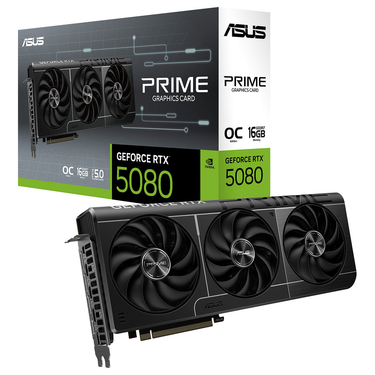 GPU ASUS PRIME OC Edition GeForce RTX 5080 16GB GDDR7 - Albagame