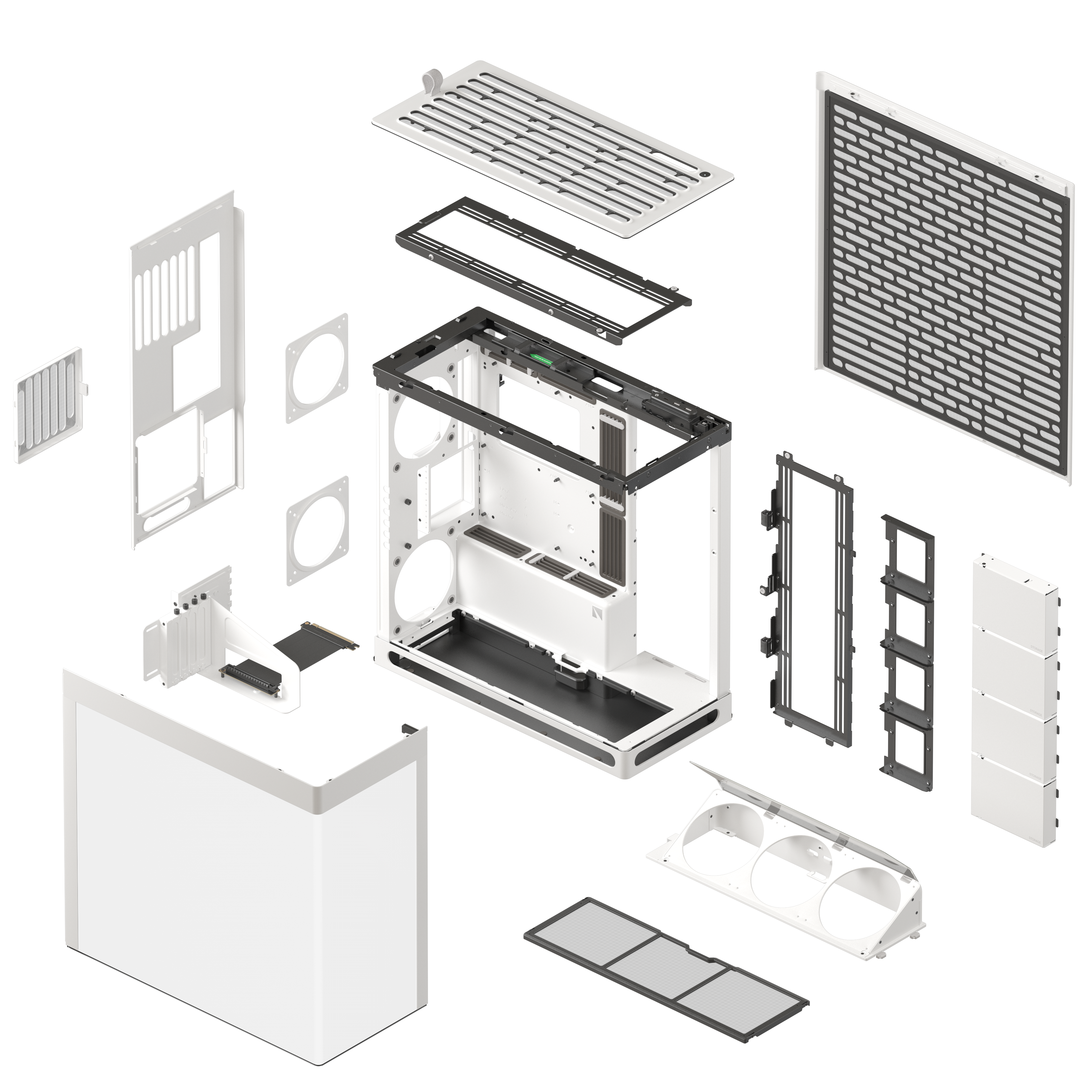 Case HAVN HS 420  vertical GPU  White - Albagame