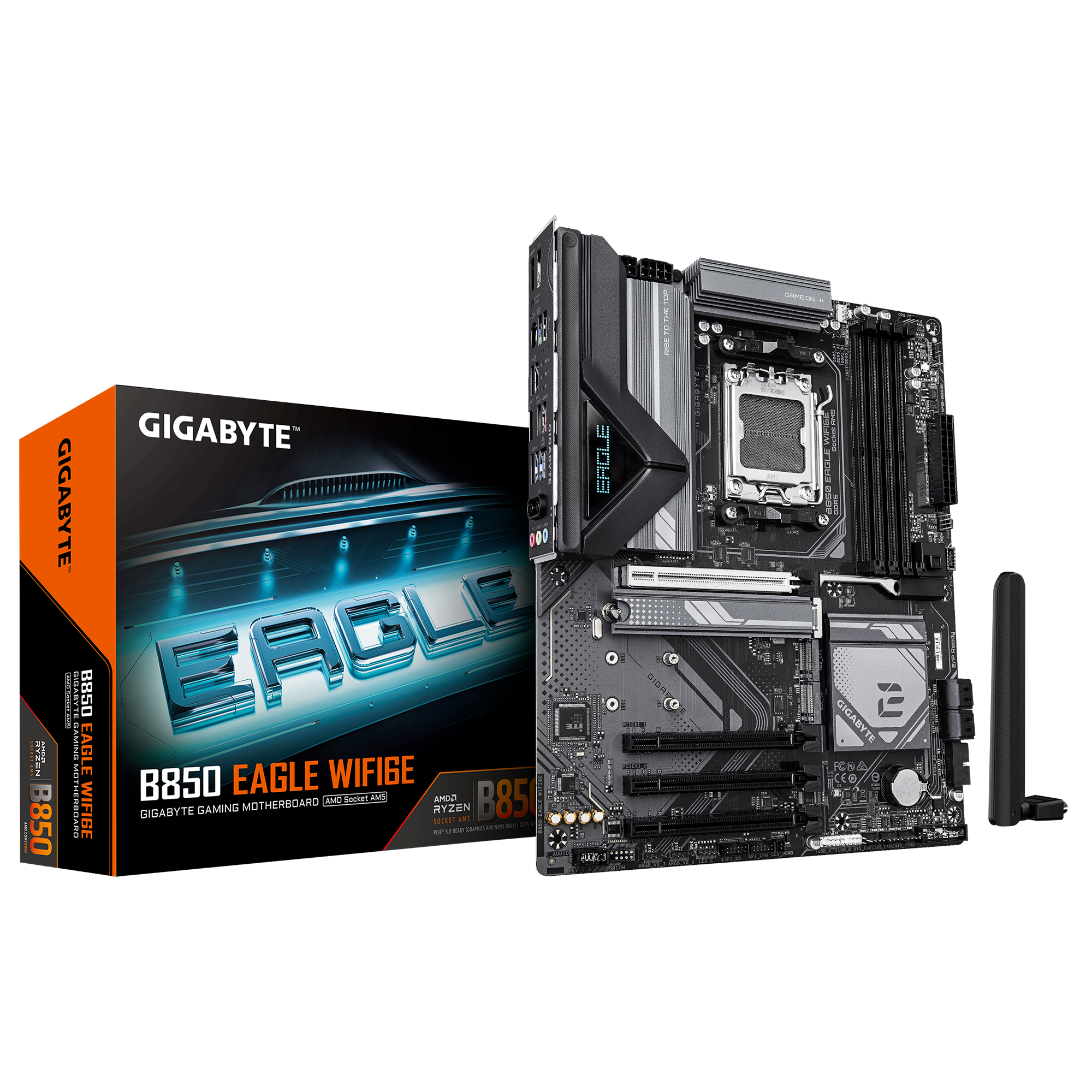 Motherboard Gigabyte B850 EAGLE WIFI6E , ATX , DDR5 , Socket AM5 , 8+2+2 Phases VRM , B850 EAGLE WIFI6E - Albagame