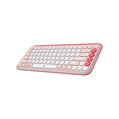 Keyboard Logitech POP Icon Keys , Wireless via Bolt USB receiver (not included) or Bluetooth with up to 3 devices , US Layout , Rose & Off White , 920-013073