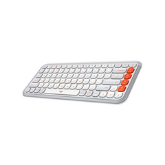Keyboard Logitech POP Icon Keys , Wireless via Bolt USB receiver (not included) or Bluetooth with up to 3 devices , US Layout , Off White & Orange , 920-013072