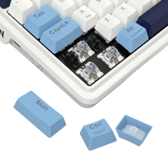 Keyboard Redragon Antonium PRO , RGB , 80% with 87 keys , Gasket Structure & Hot-Swap Functionality , Wireless/Bluetooth/Wired , White & Blue Mixed Keycaps , K728