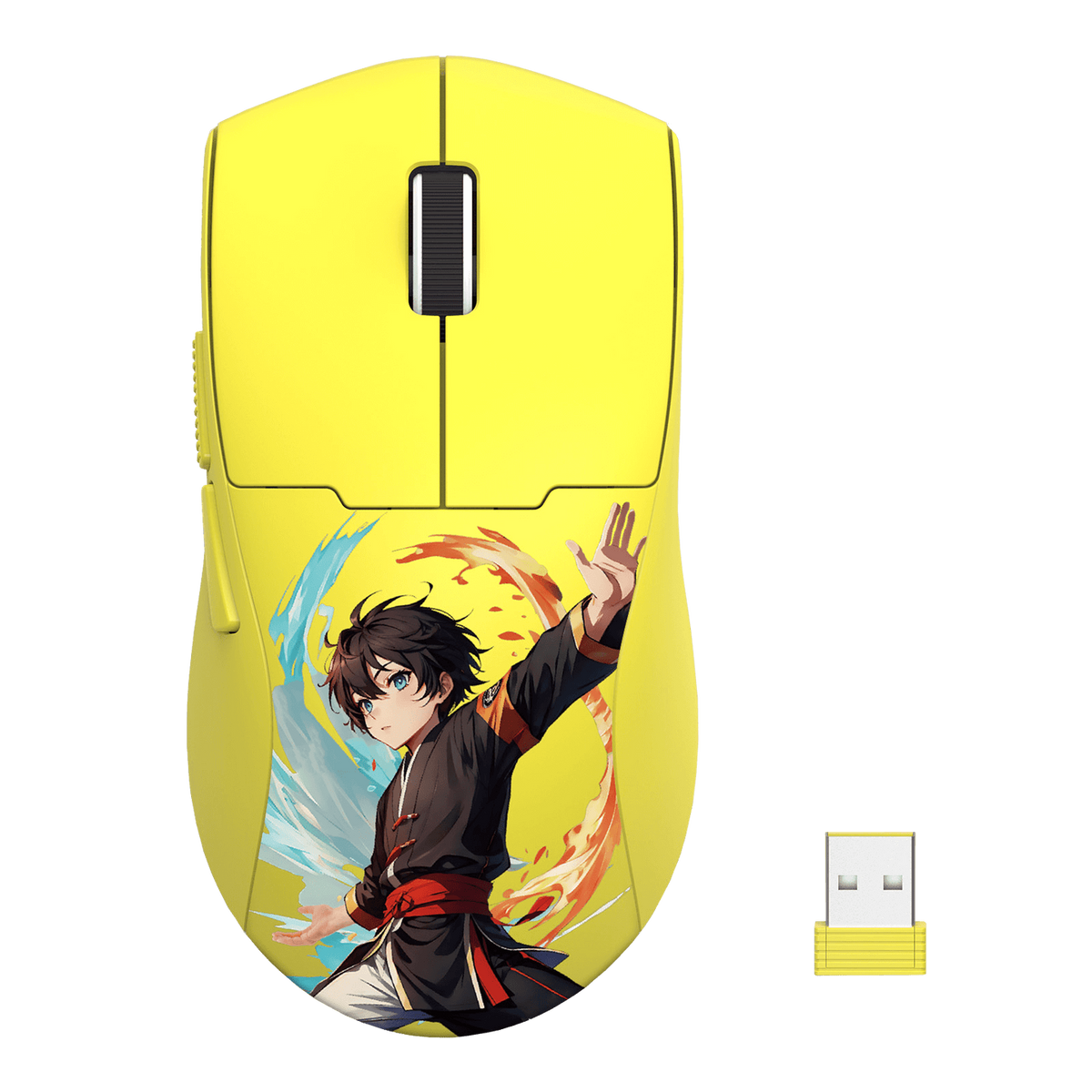 Mouse Redragon K1NG MAX AKG , 1K Hz , 26K DPI , 57Gram UltraLight , Wireless/Bluetooth/Wired , Yellow , M918-MAX-1K