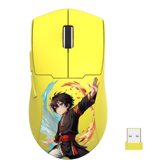 Mouse Redragon K1NG MAX AKG , 1K Hz , 26K DPI , 57Gram UltraLight , Wireless/Bluetooth/Wired , Yellow , M918-MAX-1K