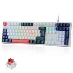 Keyboard Redragon Trundle K668 RGB Wired White Red Switches