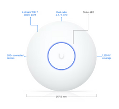 Access Point Ubiquiti Networks UniFi ,  U7 Lite , Wireless / Wifi 7  , U7-LITE - Albagame