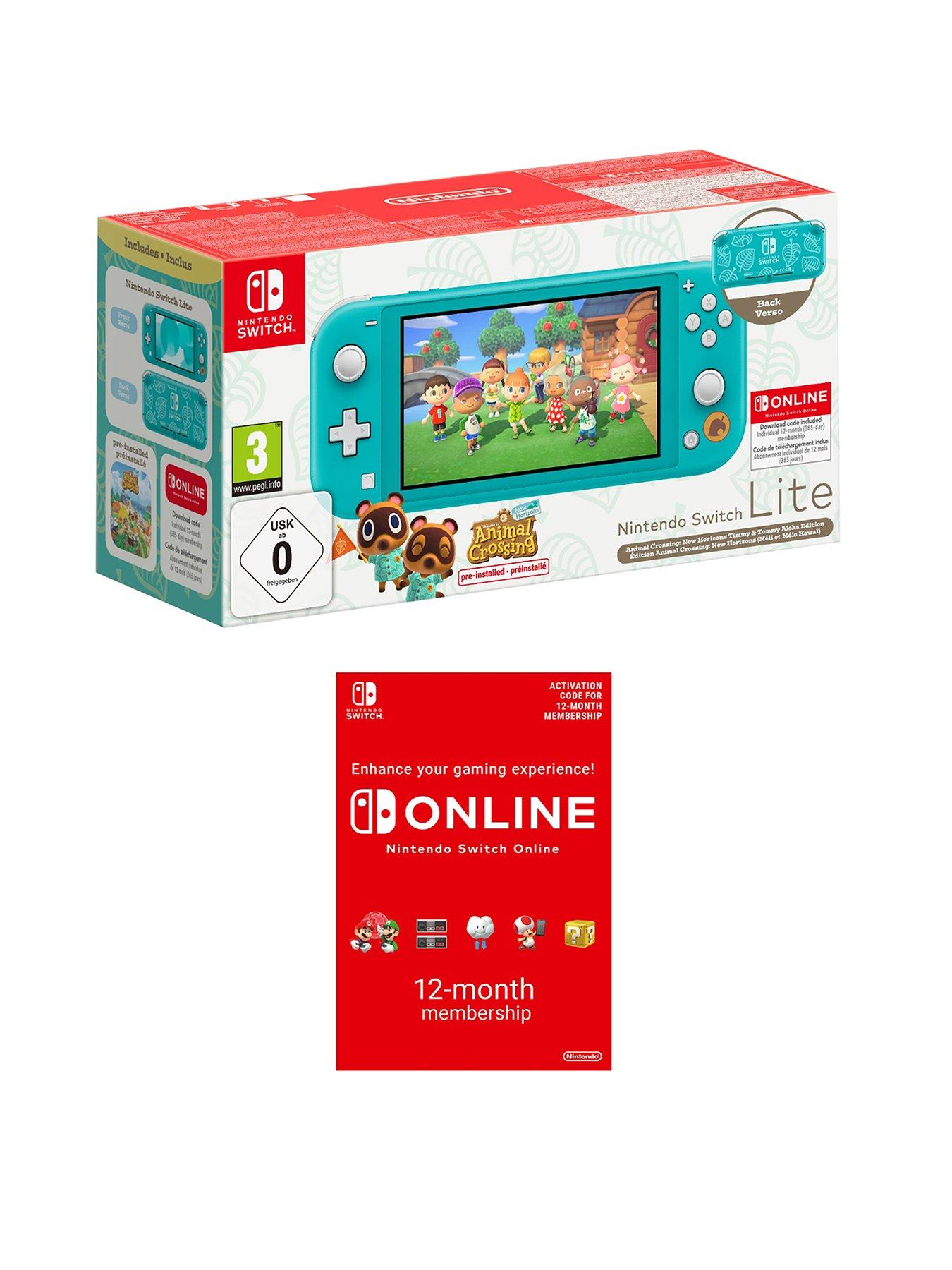Console Nintendo Switch Lite Animal Crossing Coral + 12 Months Membership - Albagame