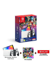Console Nintendo Switch OLED White + Mario Kart 8 Deluxe + 12 Months NSO - Albagame