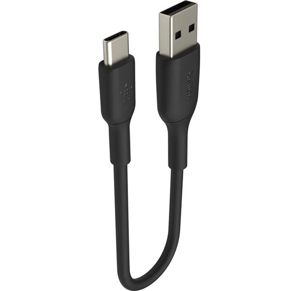 Cable USB-A  Belkin BoostCharge , USB-A to USB-C , 15cm , Black , CAB001BT0MBK - Albagame