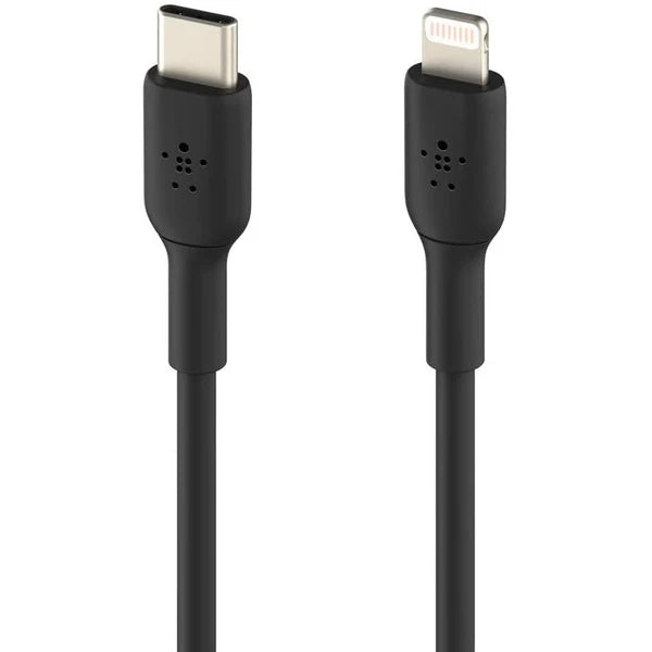 Cable USB-C  Belkin BoostCharge , USB-C to Lightning , 2m , Black , CAA003BT2MBK - Albagame