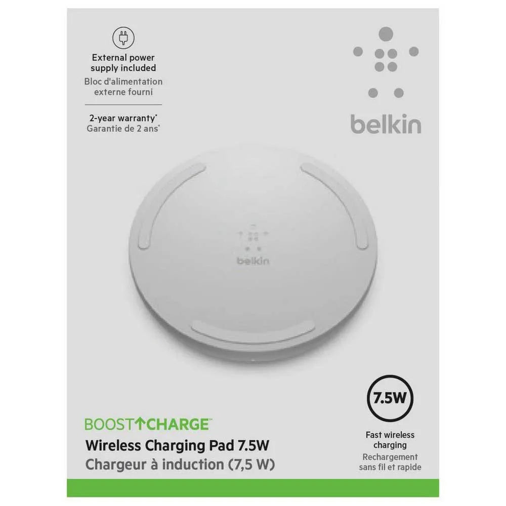 Charger 10W  Belkin BoostCharge , Wireless Charger Pad up to 10W with Micro USB , White , WIA001VFWH - Albagame