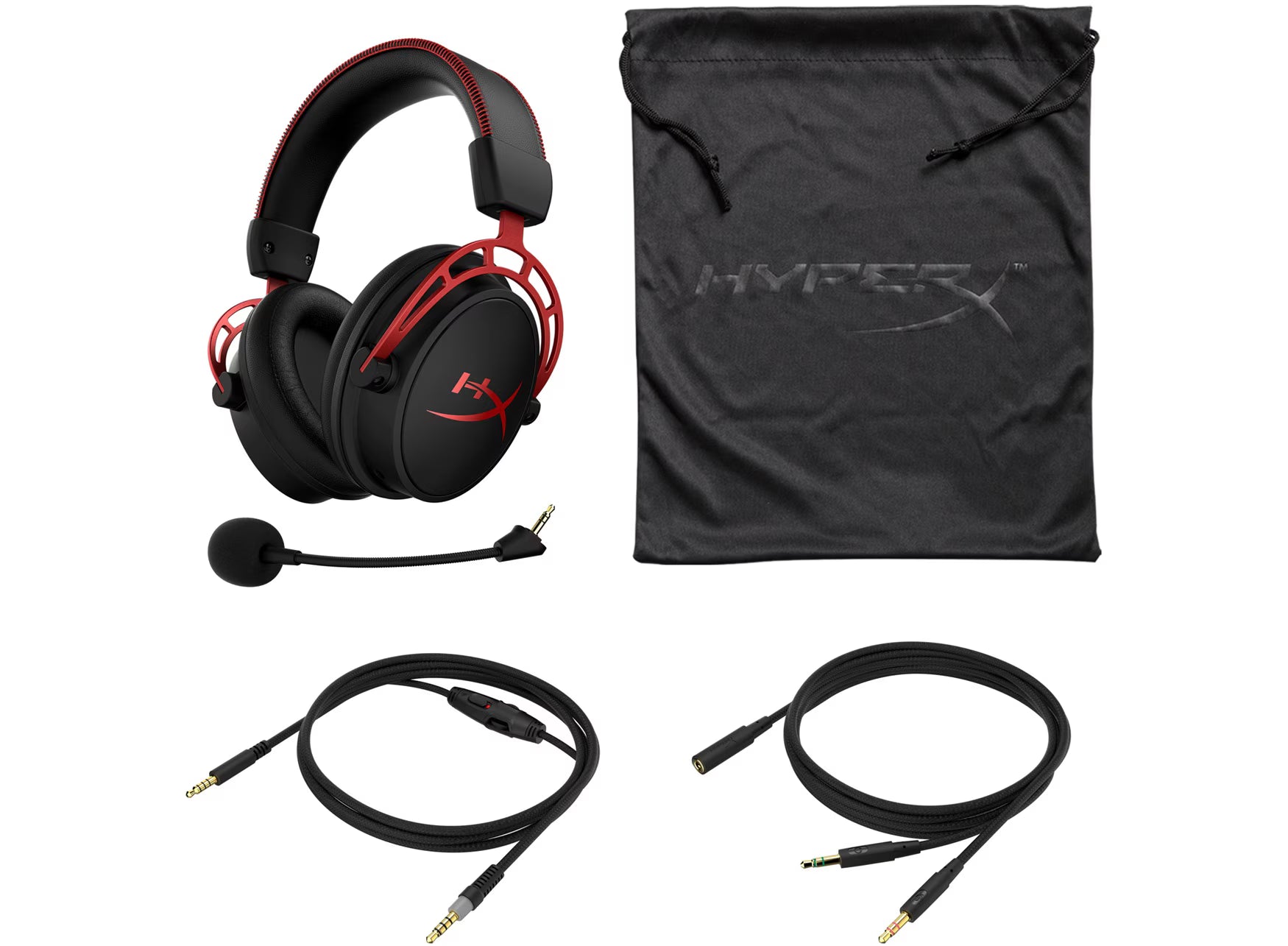 Headset HyperX Cloud Alpha , Over-Ear Gaming Headset , detachable microphone and cable , Black/Red , 4P5L1AM - Albagame