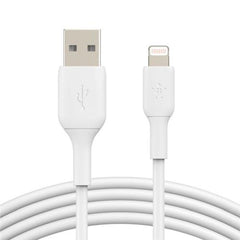 Cable USB-A  Belkin BoostCharge , USB-A to Lightning , 1m , White , CAA001BT1MWH - Albagame