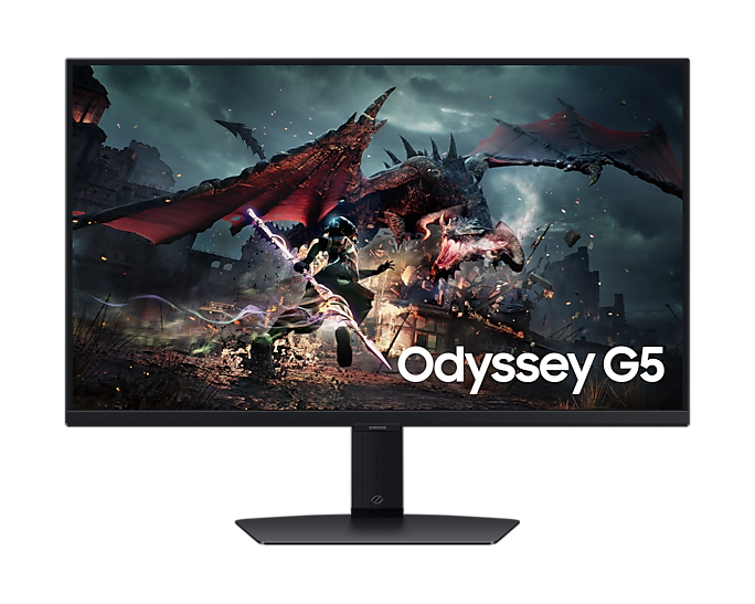 Monitor 27" Samsung Odyssey G50D  QHD 2560x1440p 180Hz 1ms Fast IPS , 1xHDMI 1xDisplayPort , VESA , HAS , G-SYNC Compatible , FreeSync Premium PRO , Black , LS27DG500EUXEN , 1Y