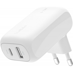 Socket Charger Belkin 1x USB-C 1x USB-A , USB-C with PD PPS up to 30Watt USB-A up to 12Watt , White , BEL-0039 - Albagame