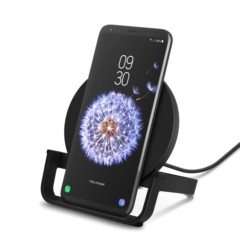 Charger 10W  Belkin BoostCharge , Wireless Charger Stand up to 10W with Micro USB , Black , WIB001VFBK - Albagame