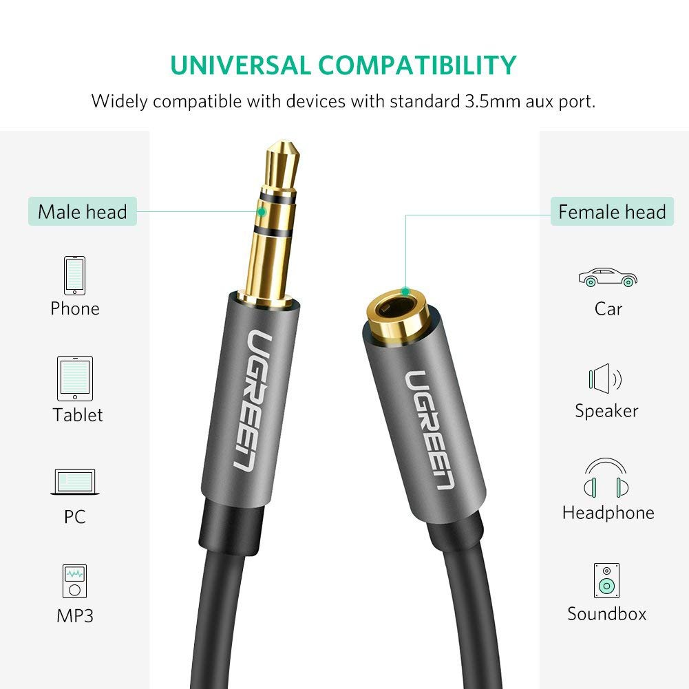 Extension Cable Ugreen , AUX Audio Cable Jack 3.5mm - Albagame