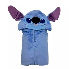 Blanket Disney Stitch Angel With Hood Blue - Albagame