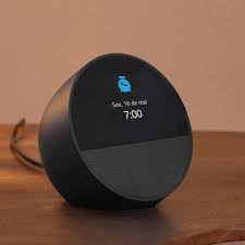 Smart Speaker Amazon Echo Spot (Latest Model) , Alexa , Built in Display Touchscreen , Speaker , WiFi Bluetooth , Black , B0C2S2J7JP - Albagame